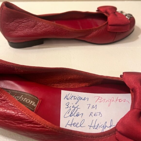 Brighton Red Flats with Embellishments - Picture 7 of 7